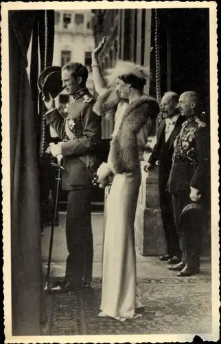Ak König Leopold III., Königin Astrid von Belgien, Astrid von Schweden
