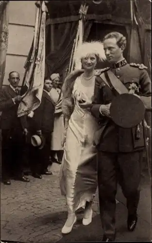 Ak Königin Astrid von Belgien, Astrid von Schweden, König Leopold III. von Belgien