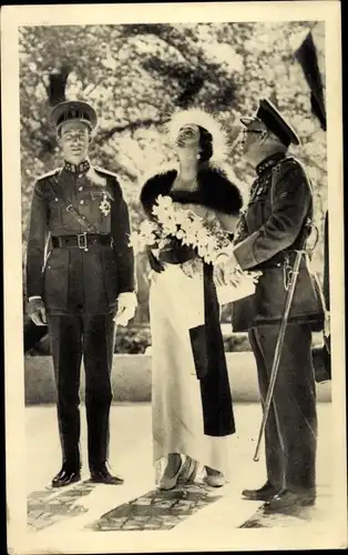 Ak Königin Astrid von Belgien, Astrid von Schweden, König Leopold III. von Belgien