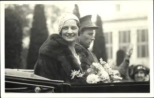 Foto Ak König Leopold III. von Belgien, Astrid von Schweden