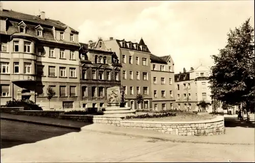 Ak Meerane in Sachsen, Am Weberbrunnen