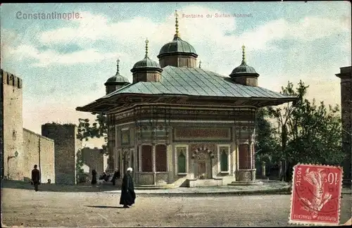 Ak Konstantinopel Istanbul Türkei, Fontaine du Sultan Achmet