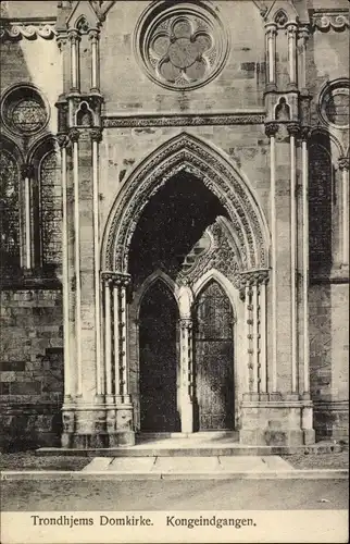 Ak Trondhjem Trondheim Norwegen, Domkirke, Kongeindgangen