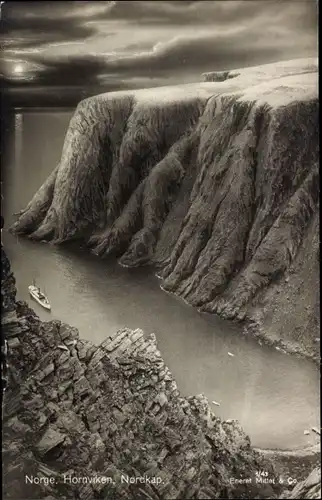 Ak Hornvika Hornviken Nordkap Norwegen, Luftbild