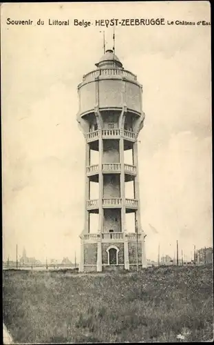 Ak Knokke Heist Heyst Knocke sur Mer Westflandern, Heyst-Zeebrugge, Le Chateau d'Eau