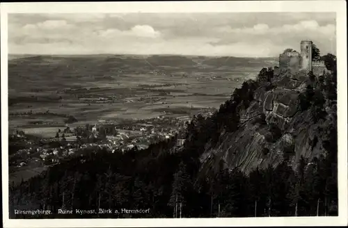 Ak Sobieszów Hermsdorf Kynast  Jelenia Góra Hirschberg im Riesengebirge, Zamek Chojnik, Burg Kynast