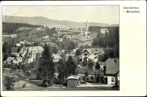 Ak Marienthal Szklarska Poręba Schreiberhau Riesengebirge Schlesien, Totalansicht