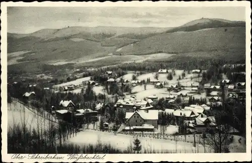 Ak Szklarska Poręba Schreiberhau Riesengebirge Schlesien, Blick nach Schneegruben und Reifträger