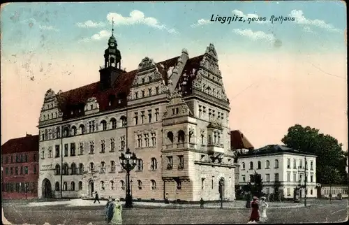 Ak Legnica Liegnitz Schlesien, Neues Rathaus