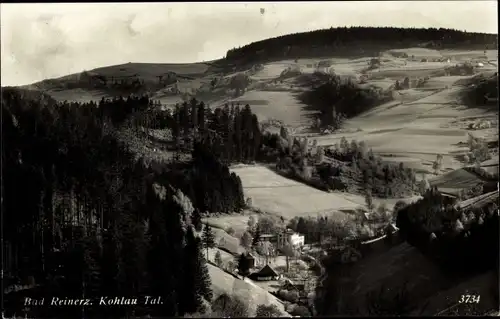 Ak Duszniki Zdrój Bad Reinerz Schlesien, Blick ins Kohlau Tal