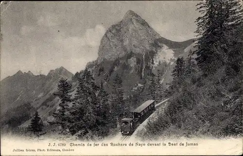 Ak Veytaux Kanton Waadt, Rochers de Naye, Chemin de fer