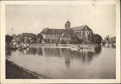 Ak Wrocław Breslau Schlesien, Sandinsel