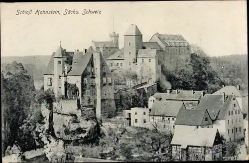 Ak Hohnstein in der sächs. Schweiz, Burg, Schloss