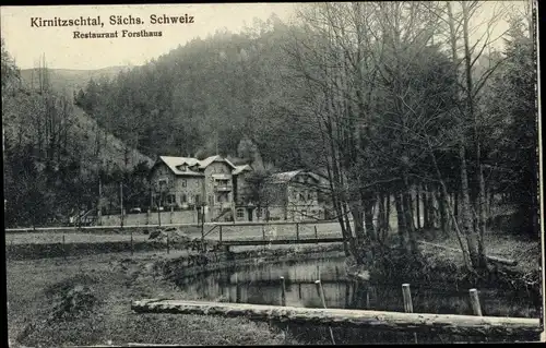 Ak Kirnitzschtal Bad Schandau Sächsische Schweiz, Restaurant Forthaus