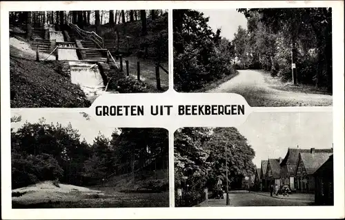 Ak Beekbergen Gelderland, Waterval, Koningsweg, Langs de Loenenseweg, Dorpsstraat