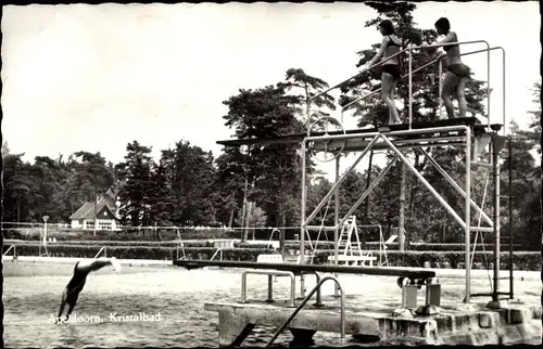 Ak Apeldoorn Gelderland, Kristalbad, Sprungturm