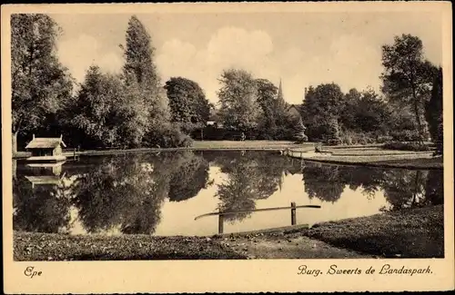 Ak Epe Gelderland Niederlande, Burg, Sweerts de Landaspark