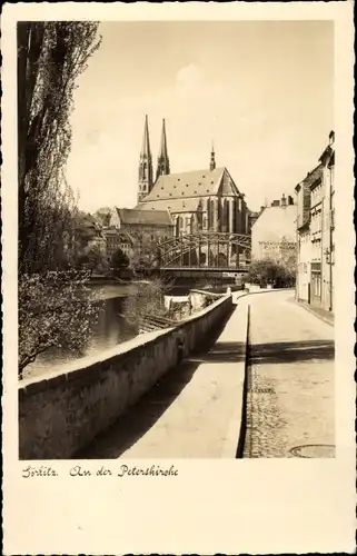Ak Görlitz in der Lausitz, An der Peterskirche