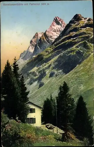 Ak Sankt Anton am Arlberg Tirol Österreich, Konstanzer Hütte mit Patteriol