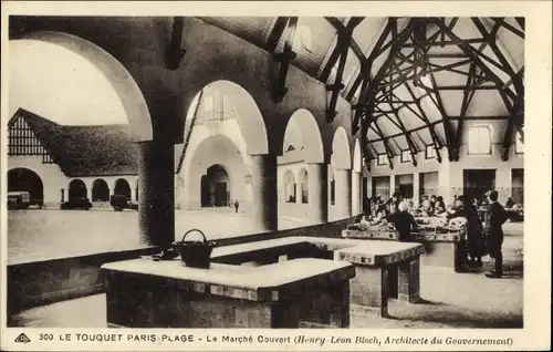 Ak Le Touquet Paris Plage Pas de Calais, Marché Couvert, Henry Leon Bloch