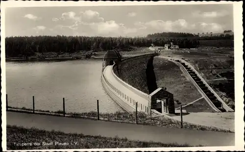 Ak Pöhl Vogtland, Talsperre der Stadt Plauen