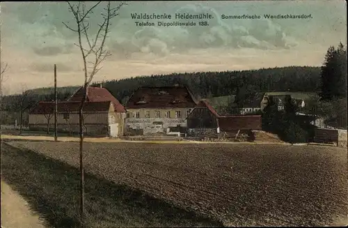 Ak Wendischkarsdorf Karsdorf Rabenau, Waldschenke Heidemühle