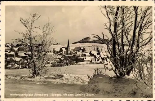 Ak Geising Altenberg im Erzgebirge, Winter, Panorama