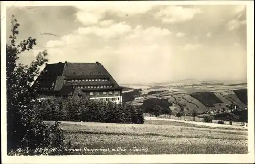 Ak Altenberg im Erzgebirge, Berghof Raupennest, Geising