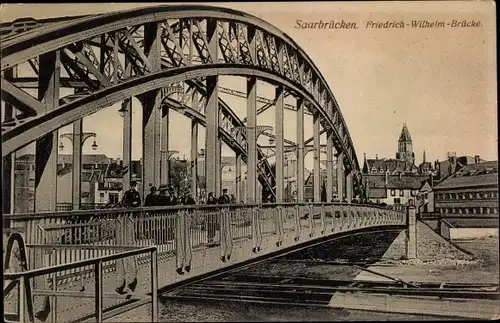Ak Saarbrücken im Saarland, Friedrich Wilhelm Brücke