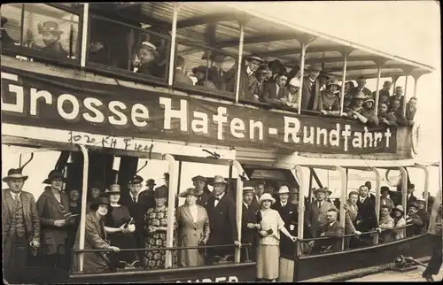 Foto Ak Hamburg Mitte Altstadt, Große Hafen-Rundfahrt, Passagierschiff