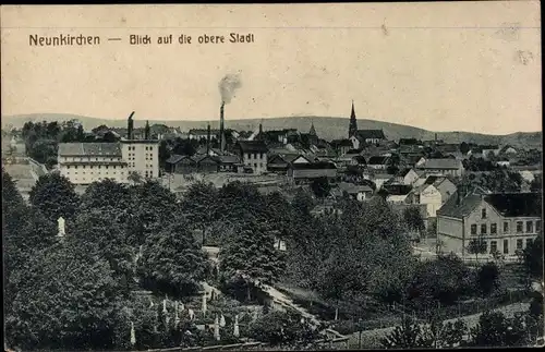 Ak Neunkirchen im Saarland, Blick auf die obere Stadt