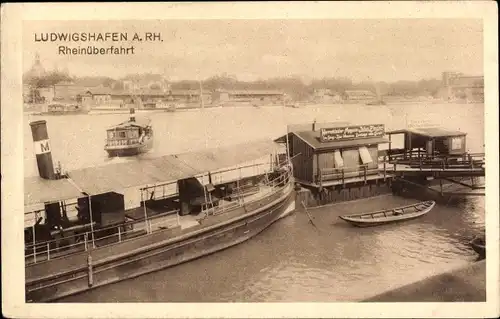 Ak Ludwigshafen am Rhein, Rheinüberfahrt