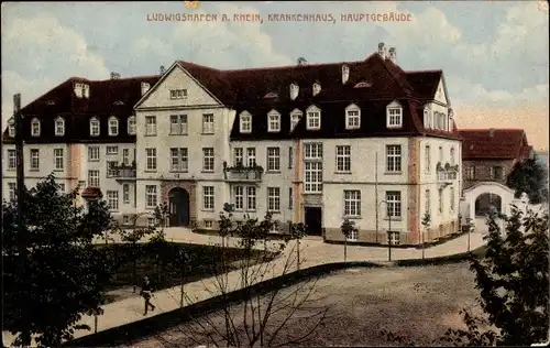 Ak Ludwigshafen am Rhein, Krankenhaus, Hauptgebäude