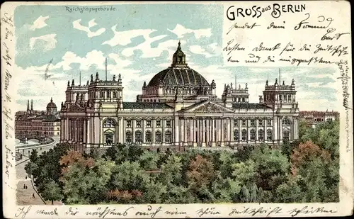 Litho Berlin Tiergarten, Reichstagsgebäude