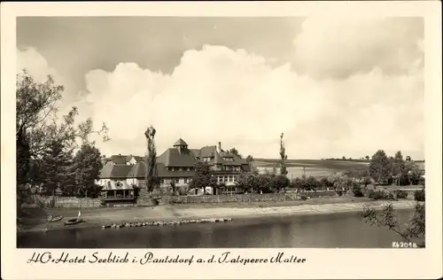 Ak Paulsdorf Dippoldiswalde im Osterzgebirge, HO Hotel Seeblick a. d. Talsperre Malter