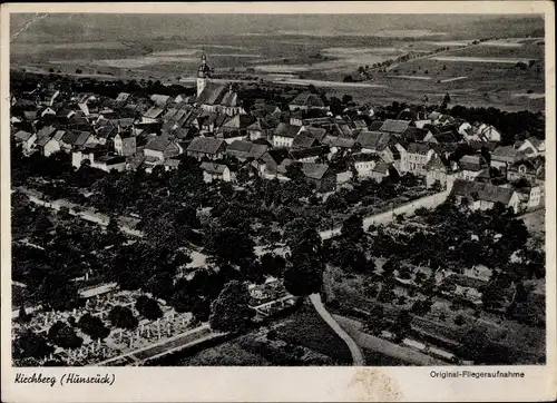 Ak Kirchberg im Hunsrück, Ortsansicht, Luftaufnahme