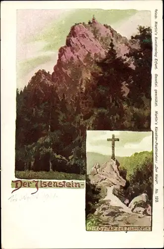 Künstler Ak Biese, Ilsenburg am Nordharz, Die Spitze des Ilsenstein