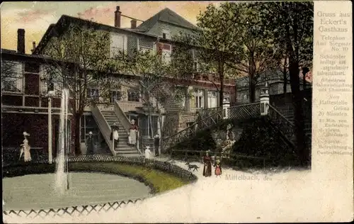 Ak Mittelbach Chemnitz in Sachsen, Eckert's Gasthaus