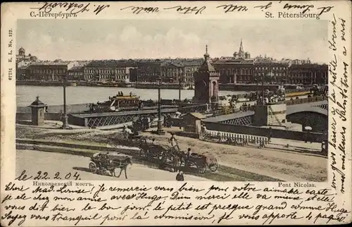 Ak Sankt Petersburg Russland, Pont Nicolas