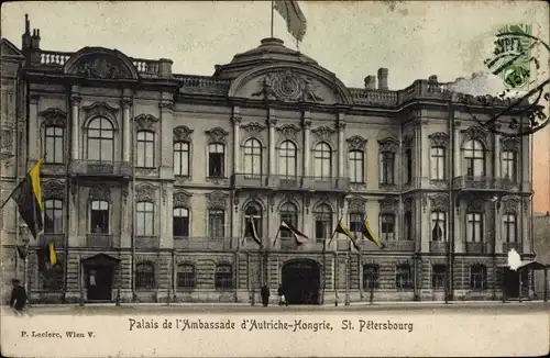 Ak Sankt Petersburg Russland, Palais de l'Ambassade d'Autriche Hongrie