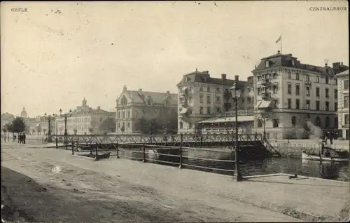 Ak Gefle Gävle Schweden, Centralbron