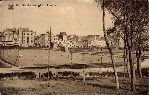 Ak Blankenberghe Blankenberge Westflandern, Tennis
