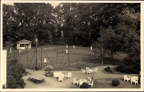 Ak Nunspeet Gelderland, Hotel Ittmann, Tennisplatz