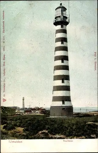 Ak Ijmuiden Velsen Nordholland Niederlande, Vuurtoren