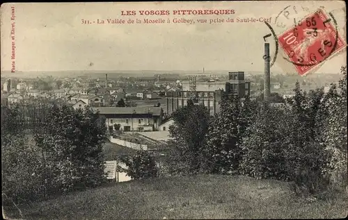 Ak Golbey Lothringen Vosges, La Vallée de la Moselle, Saut le Cerf