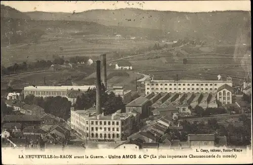 Ak La Neuveville les Raon Lothringen Vosges, Usine Amos & Cie