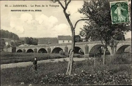 Ak Jarménil Lothringen Vosges, Le Pont de la Vologne