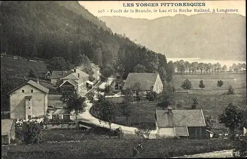 Ak Longemer Lothringen Vosges, Foret de la Brande, le Lac et la Roche Bailard