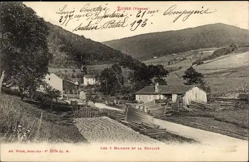 Ak Lusse Lothringen Vosges, Les 3 Maisons et la Bouille