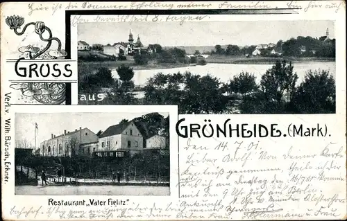 Ak Grünheide in der Mark, Restaurant Vater Fielitz